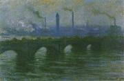 Claude Monet Waterloo Bridge,Overcast Weather Spain oil painting artist